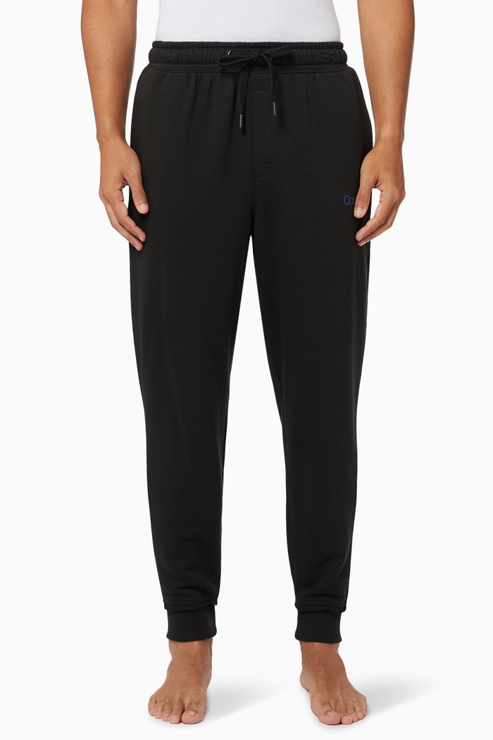 Logo Sweatpants in Cotton Jersey, Black