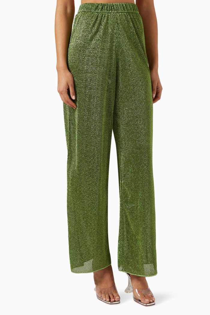 

Lumiere Pants in Stretch Lurex, Green