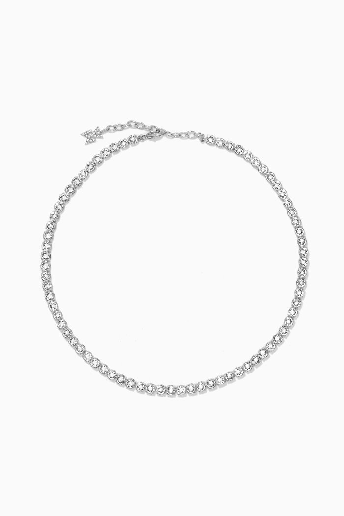 

Crystal Tennis Necklace, White