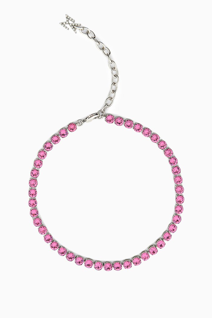 

Crystal Tennis Anklet, Pink