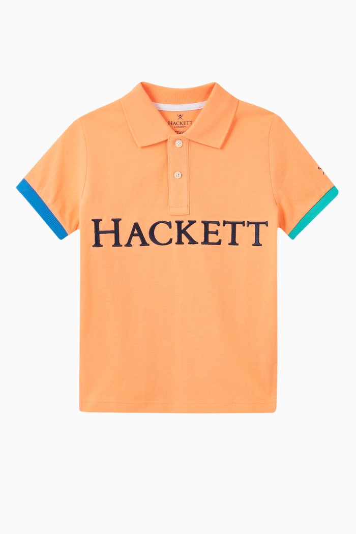 

Hackett Cotton Polo Shirt, Orange