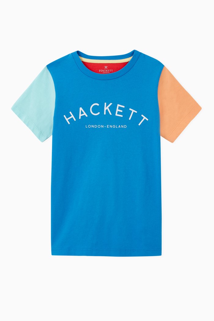 Hackett Colour Block Jersey T-Shirt, Blue