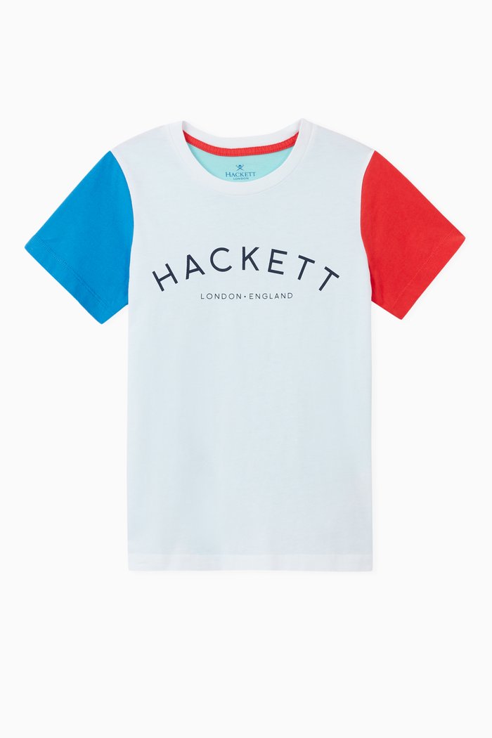 Hackett Colour Block Jersey T-Shirt, White