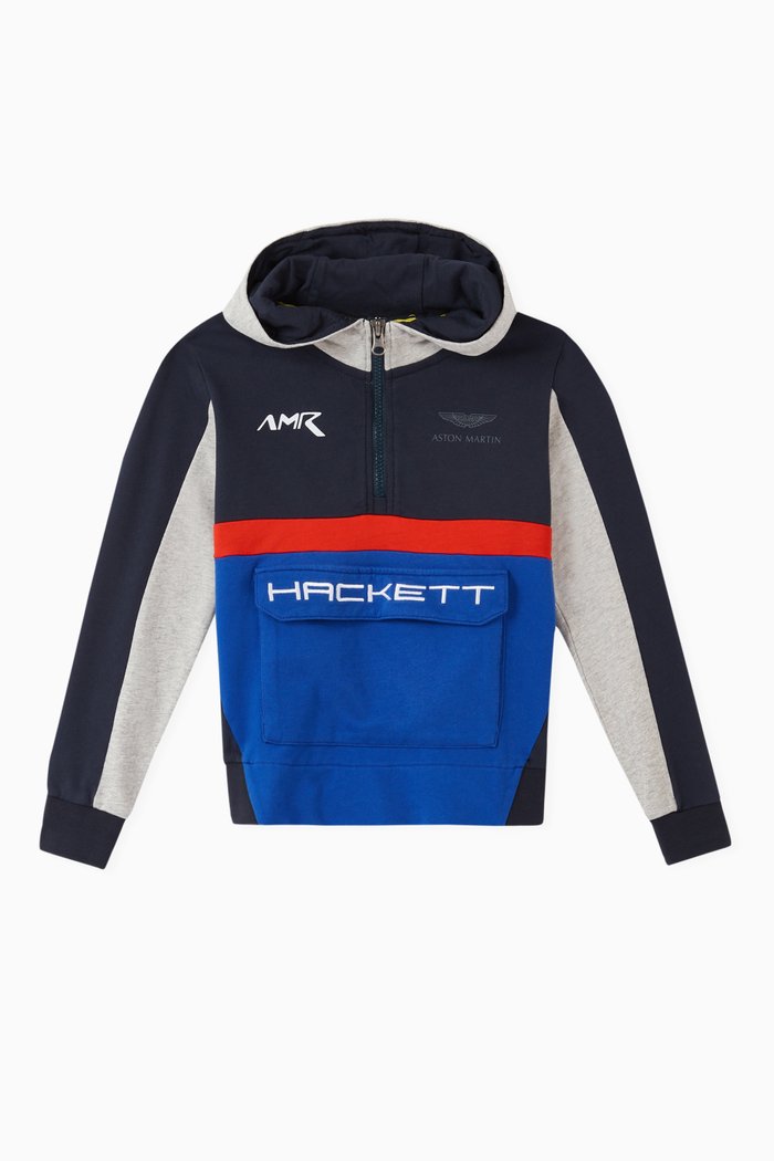 

Aston Martin Racing Hoodie in Cotton Jersey, Blue