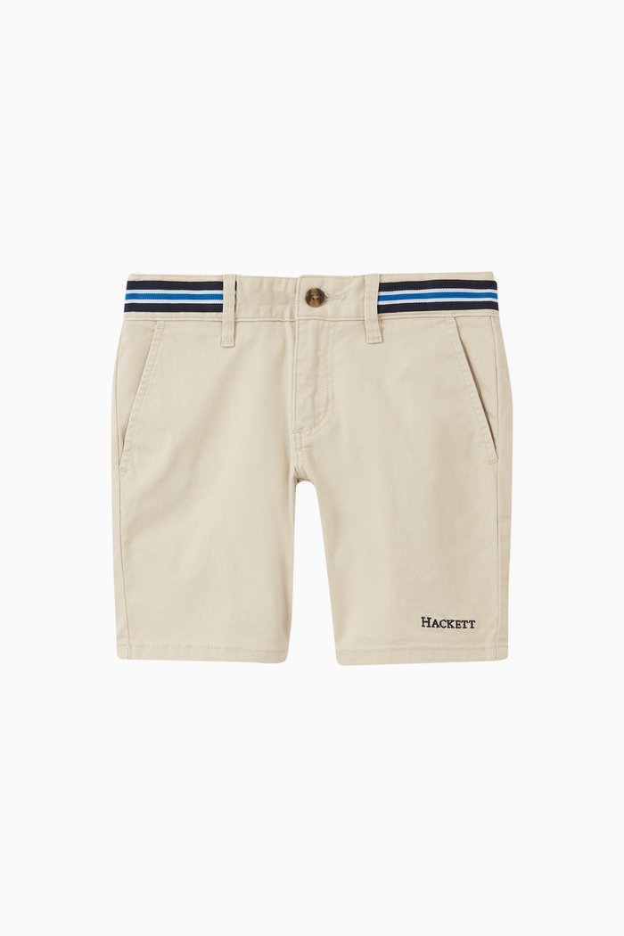 

Belt Chino Shorts in Stretch Cotton, Neutral