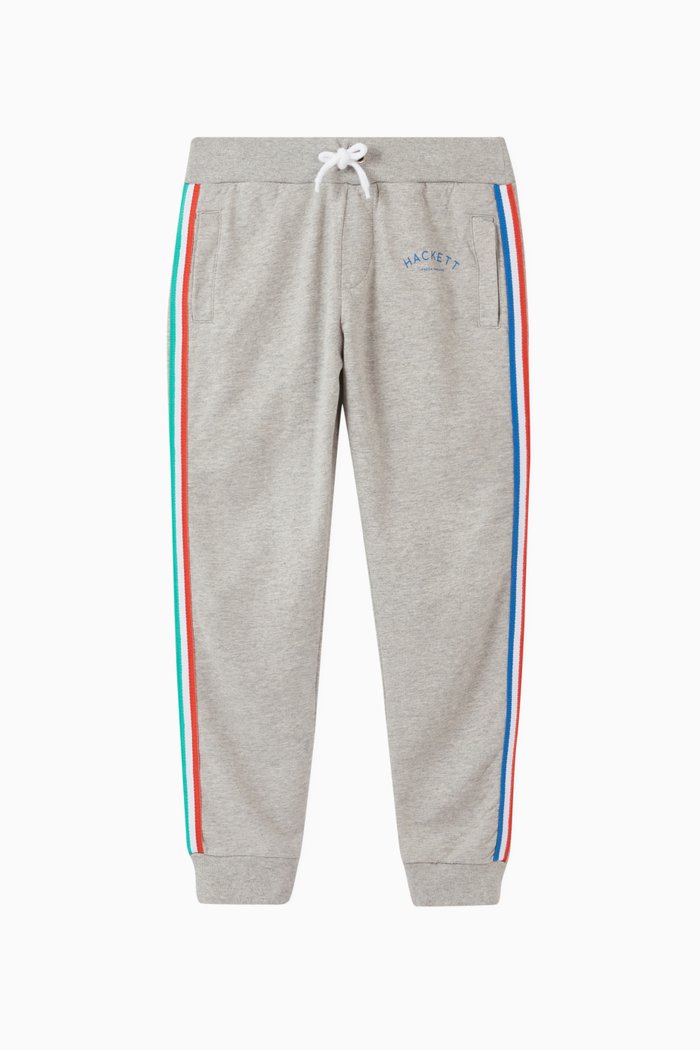 

Stripe Tape Sweatpants in Cotton Jersey, Grey