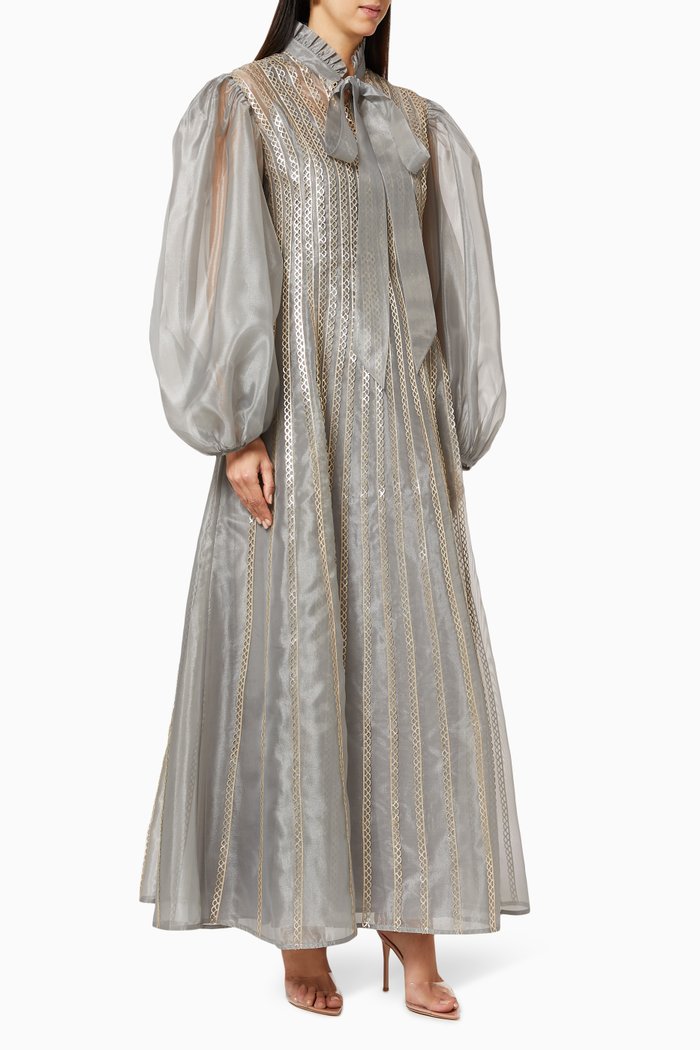 

Savoir Fluted Flowing Kaftan, Blue