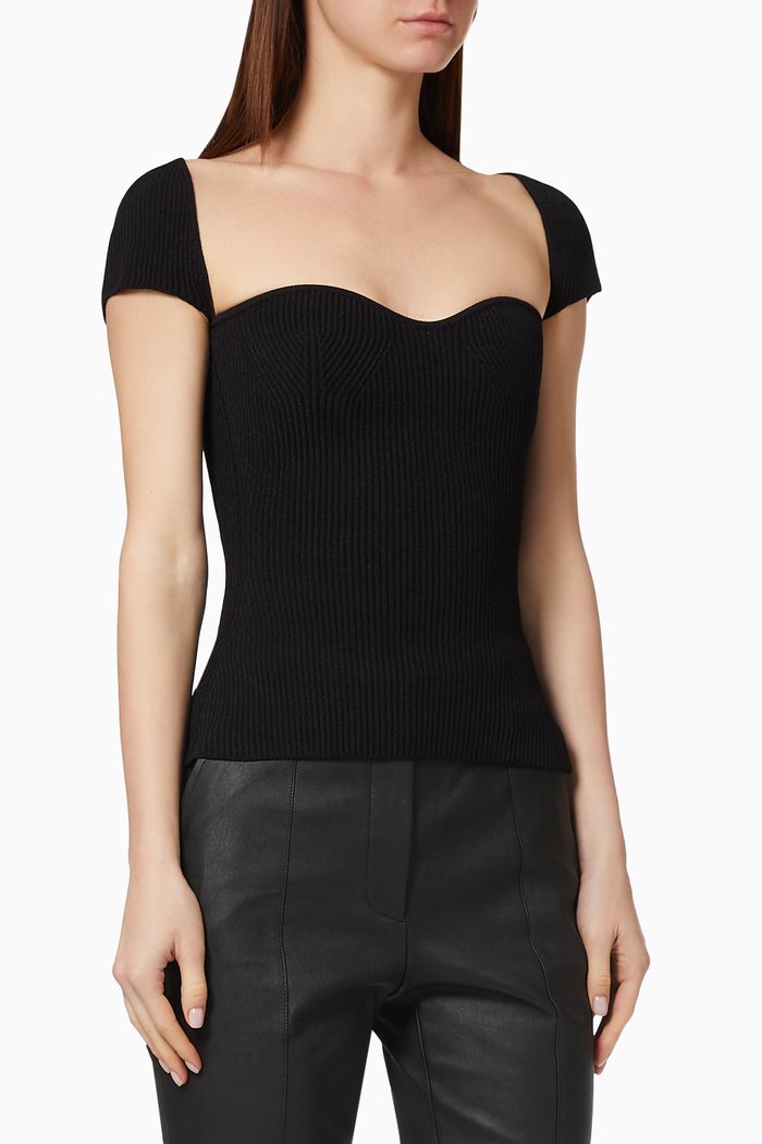 

Ista Cap Sleeve Top, Black