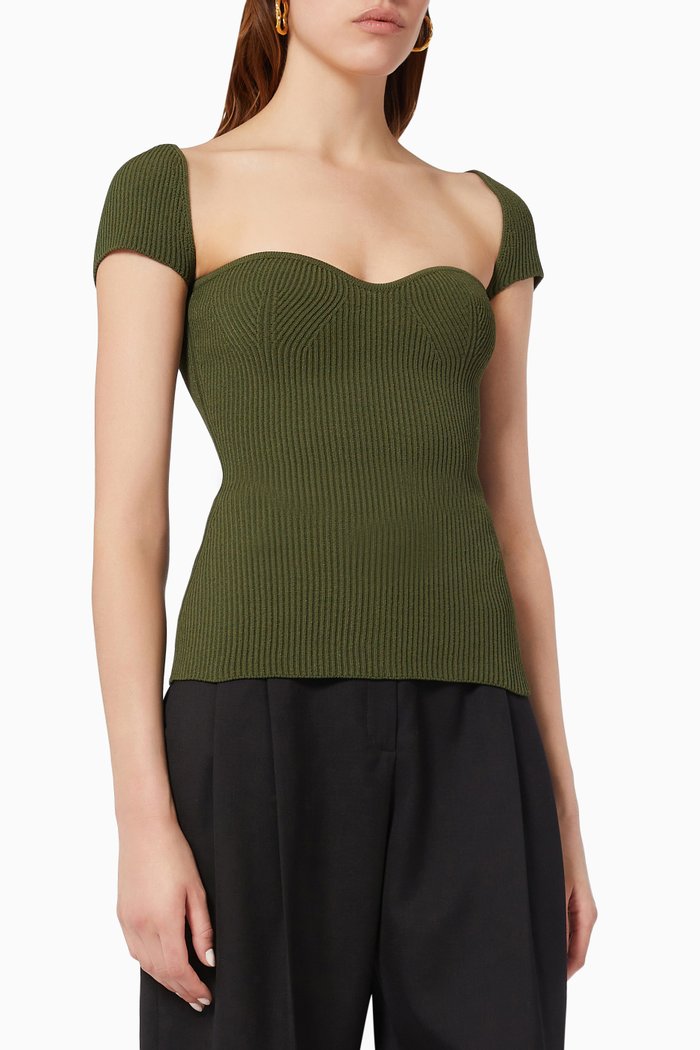 

Ista Cap Sleeve Top, Green