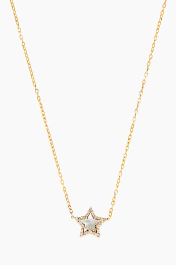 

Naima Star Pendant Necklace in 18kt Gold with Diamonds