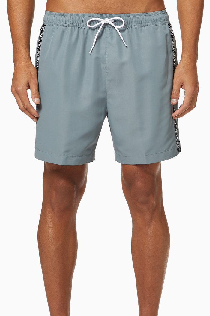 

Medium Drawstring Swim Shorts, Grey