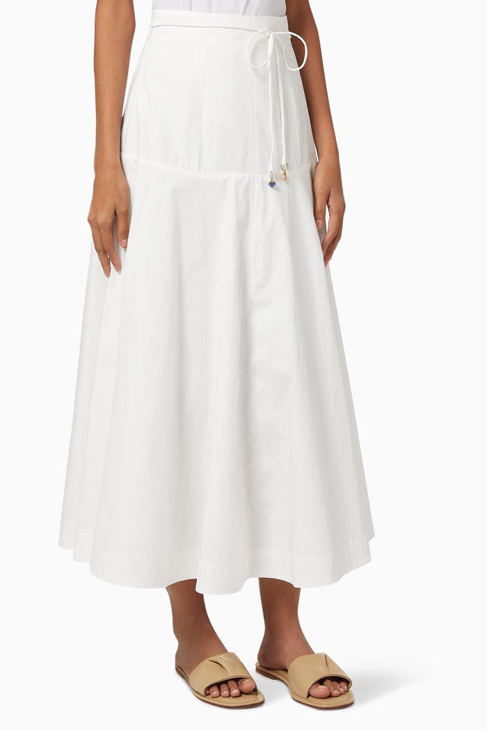 

Porto Circle Maxi Skirt, White