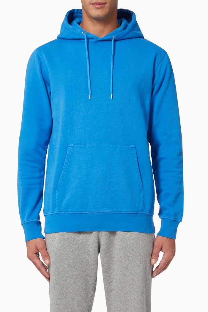 

Classic Hoodie in Organic Cotton, Blue