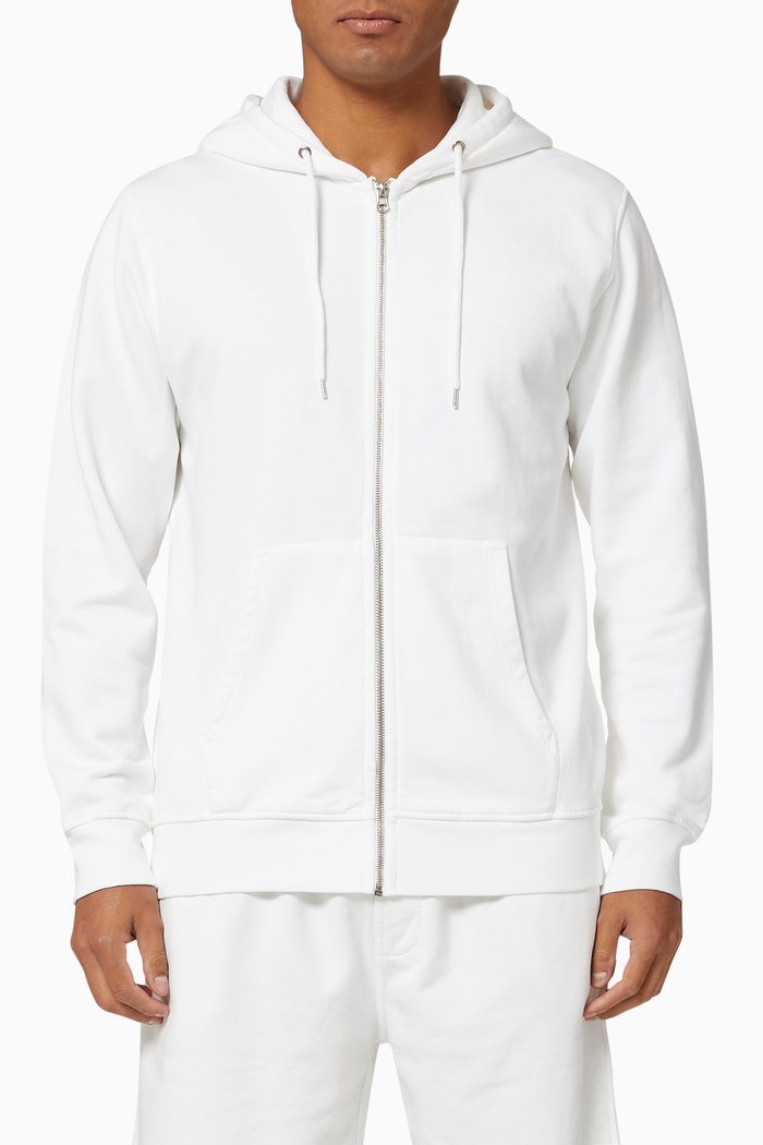 

Classic Organic Zip Hoodie, White