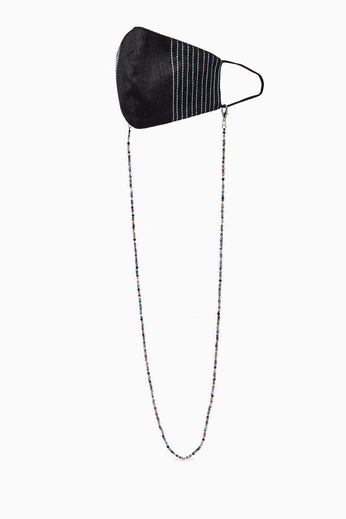 

Multi Beads Chain Face Mask, Black