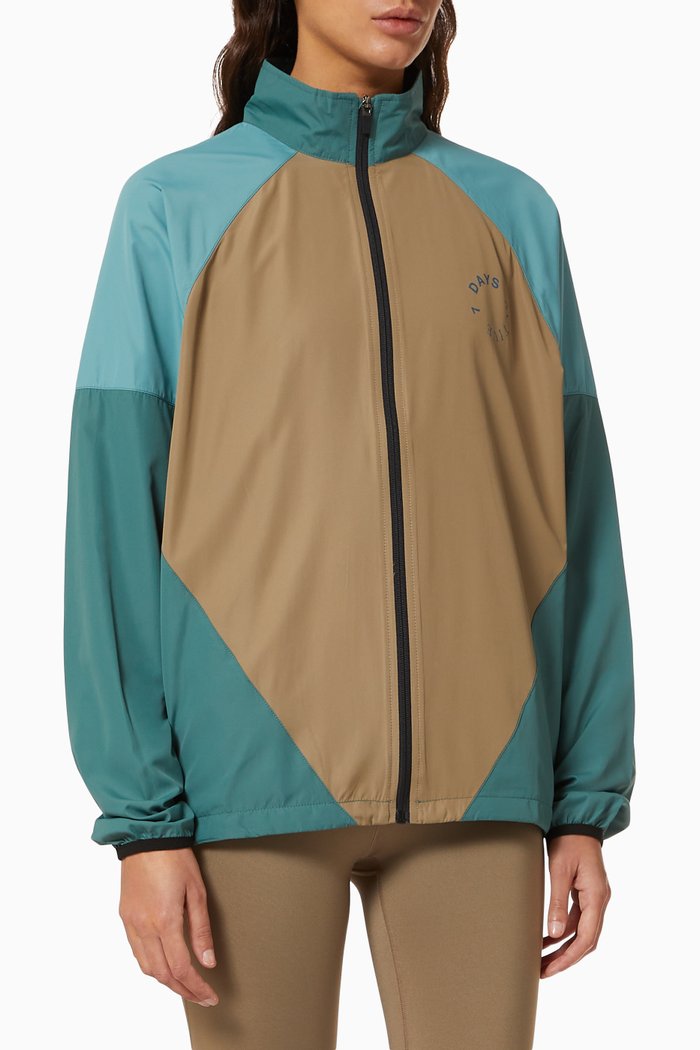 Colour-block Running Jacket, Multicolour