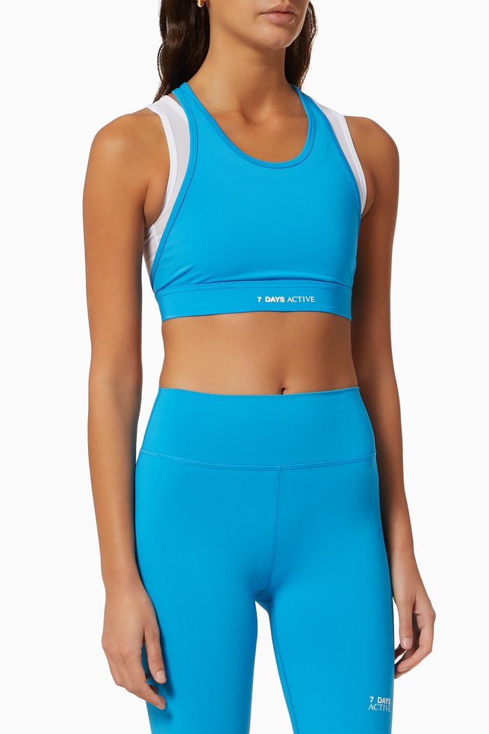 

2 Layered Sports Bra, Blue