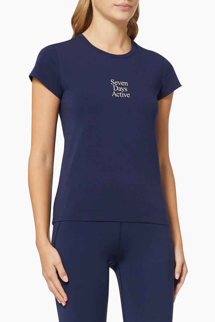 

Logo T-shirt in Cotton, Blue