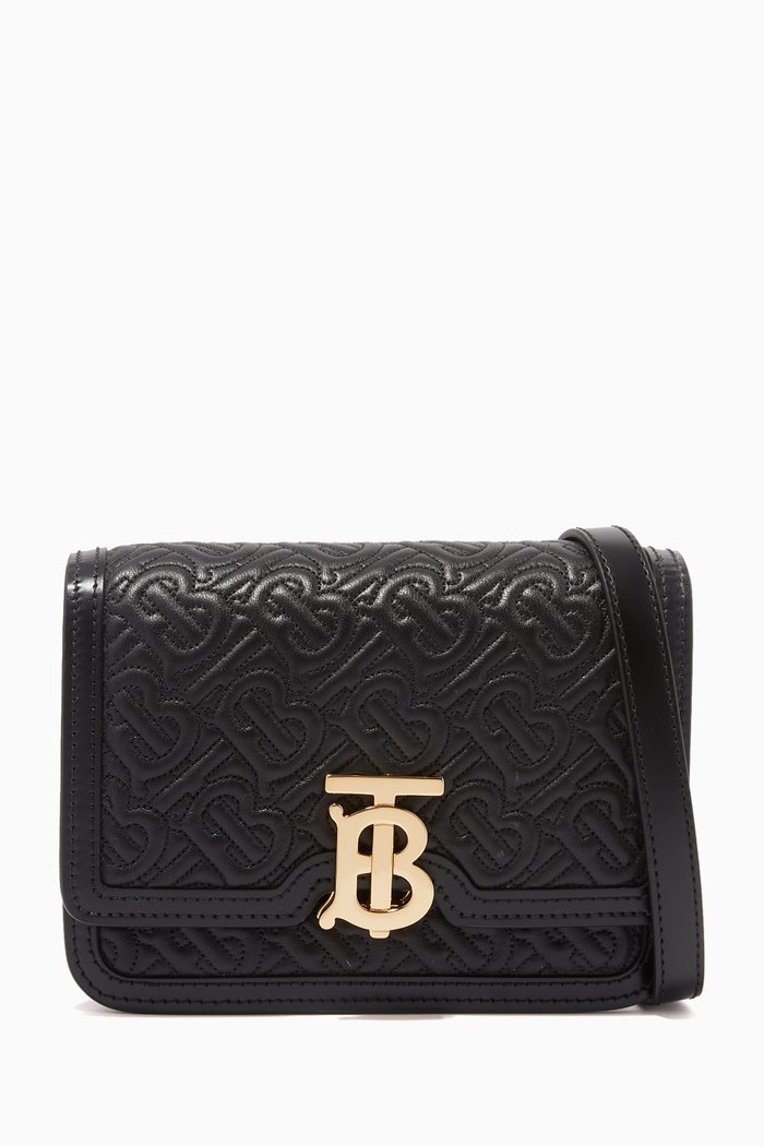 

TB Bag in Quilted Monogram Lambskin, Black