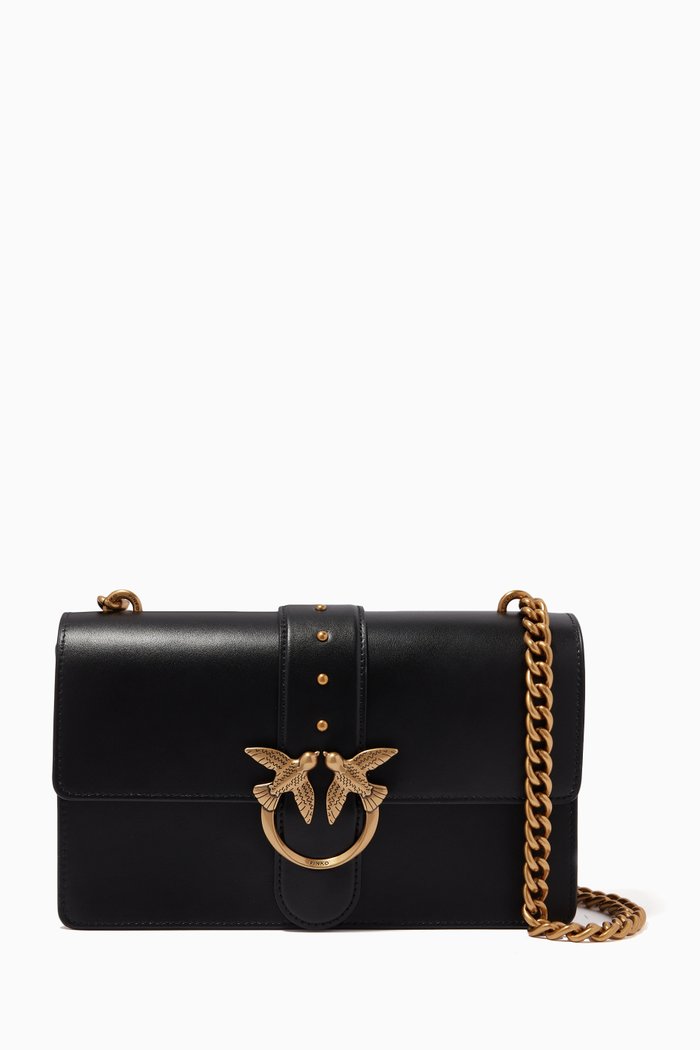 Classic Love Icon Bag in Leather, Black
