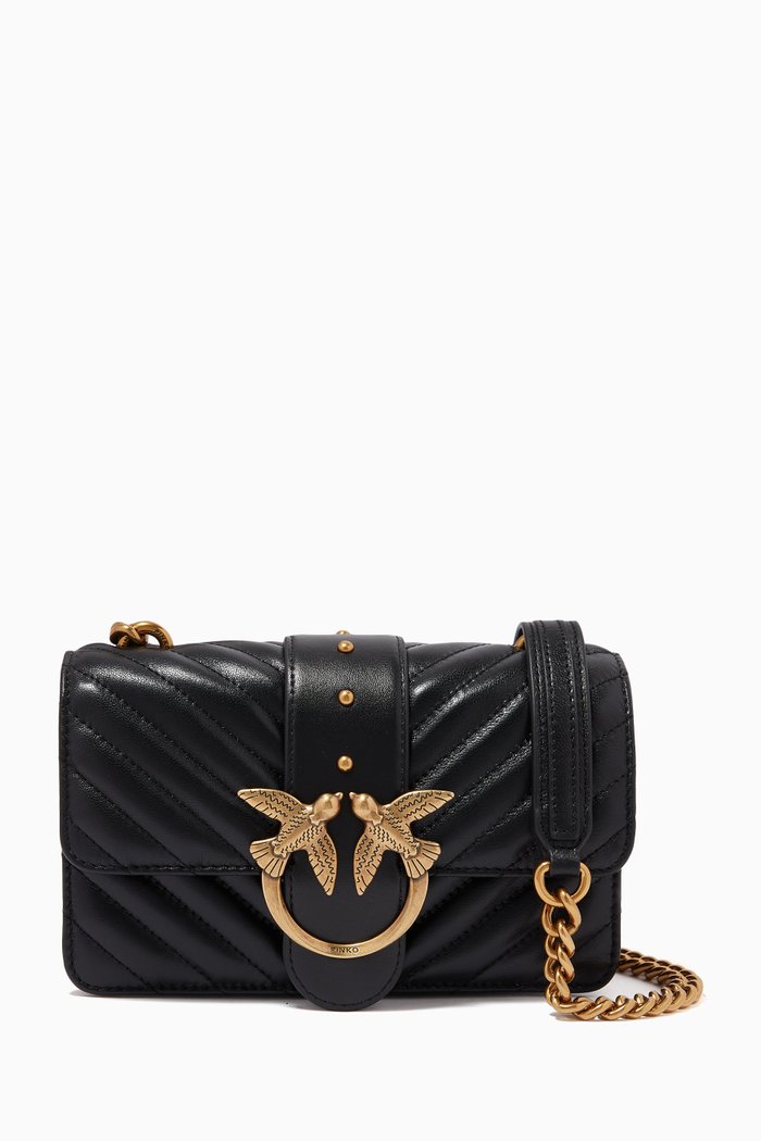 

Love Mini Icon Crossbody Bag in Leather, Black