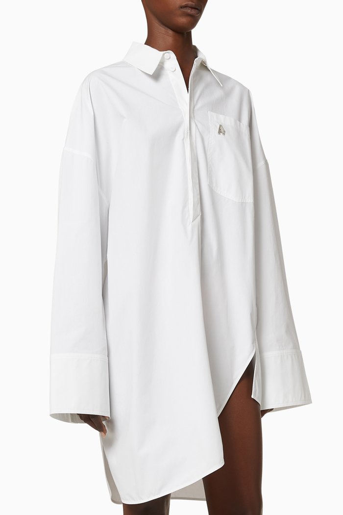 

Nadia Cotton Shirt Dress, White