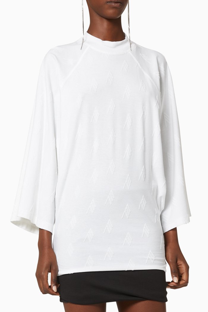 

Anne Jacquard Jersey T-Shirt, White