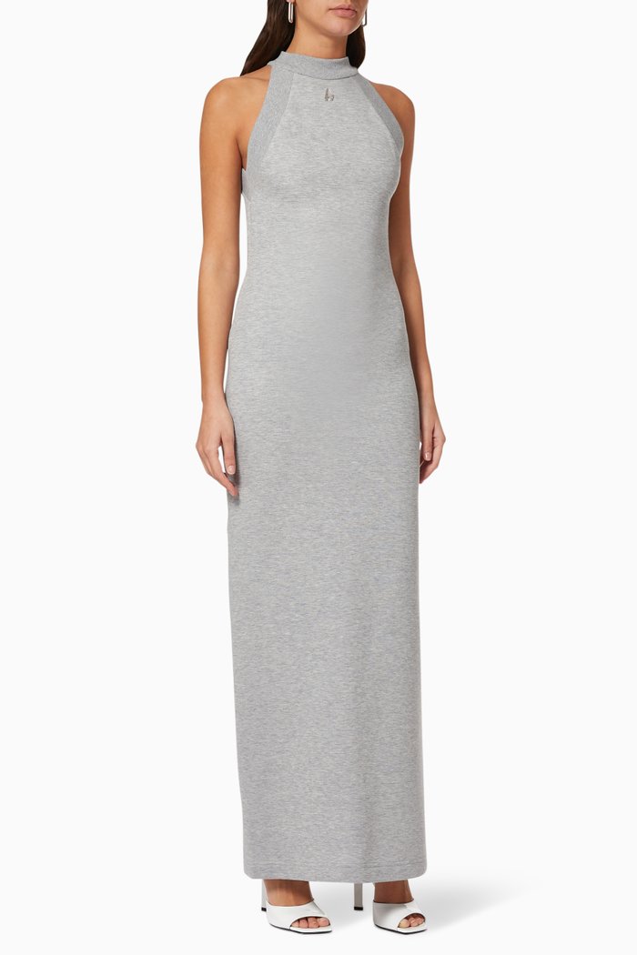 

Ema Maxi Dress in Cotton Fleece, Grey