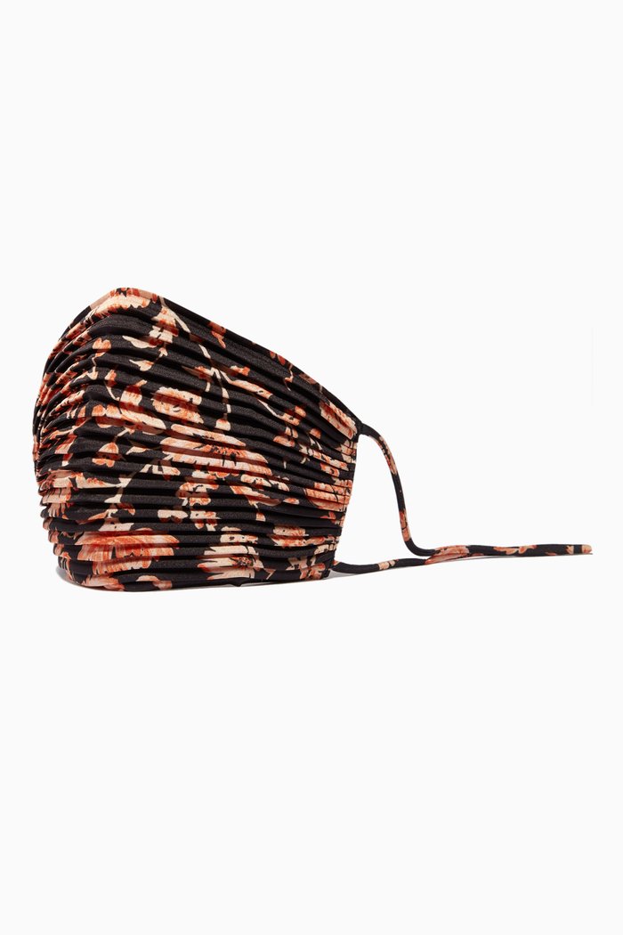 

Pleated Floral Face Mask, Multicolour