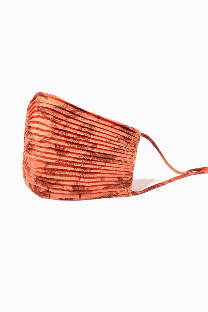 

Pleated Face Mask, Orange