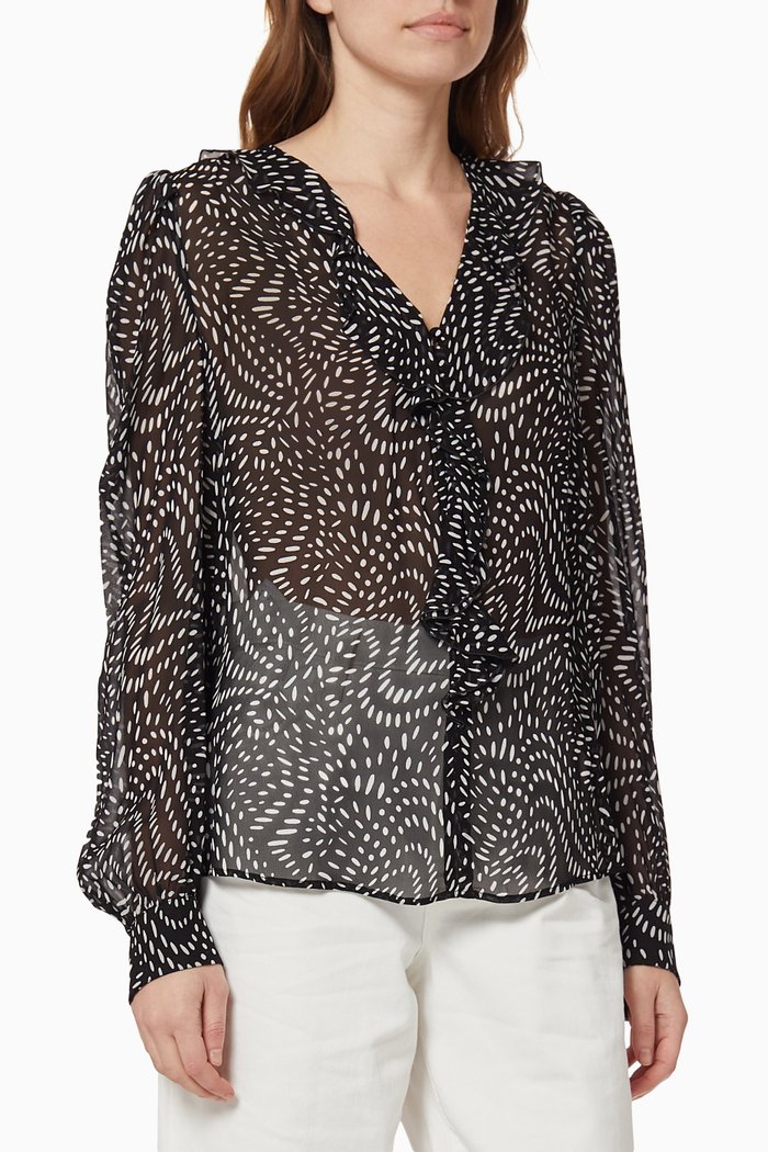 

Astrometria 3 Printed Blouse, Black