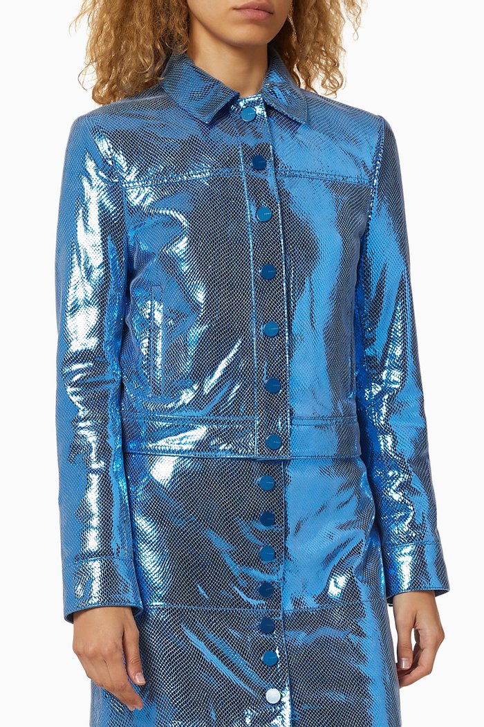 

Sicuro Leather Jacket, Blue
