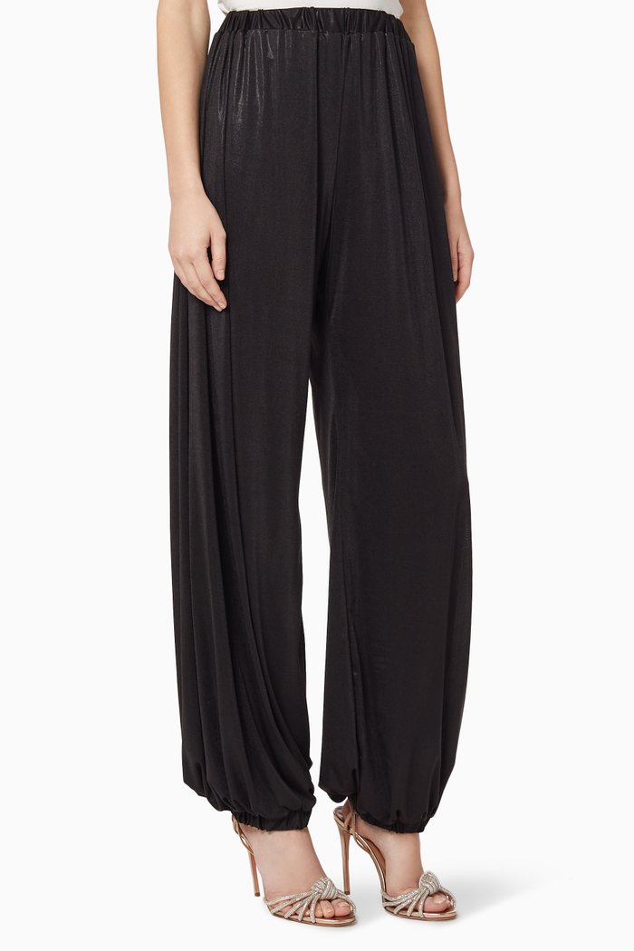 

Shimmery Wide Leg Pants, Black