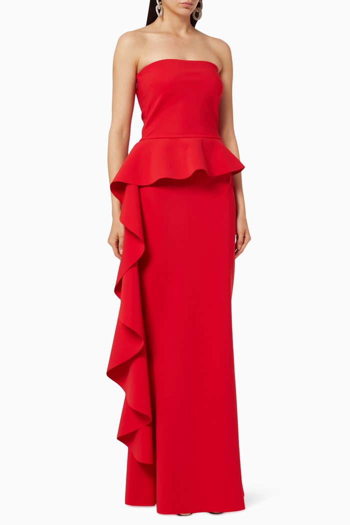 

Eliska Strapless Gown, Red
