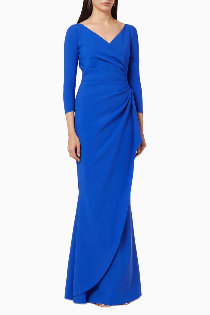 

Draped Maxi Dress, Blue