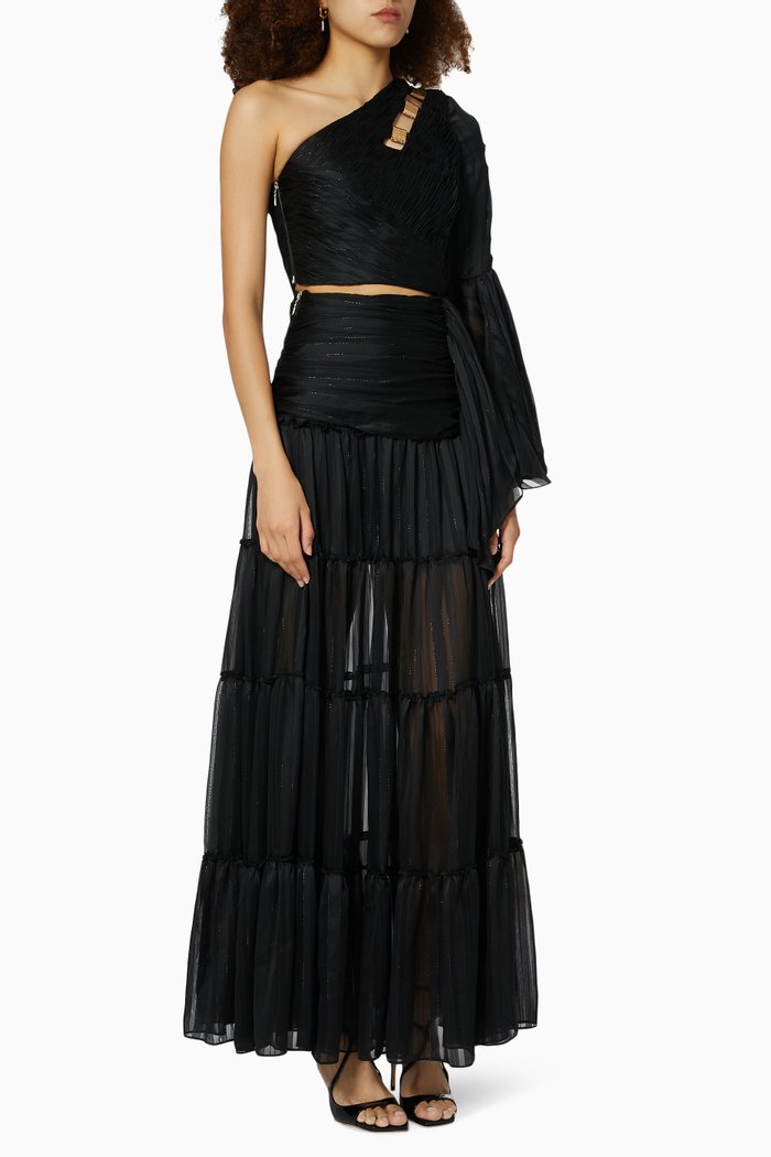

Gipsy One-shoulder Maxi Dress, Black