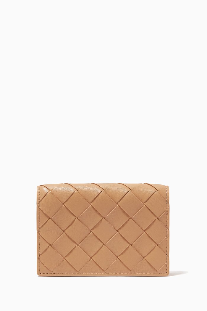 

Card Case in Intrecciato Nappa, Neutral