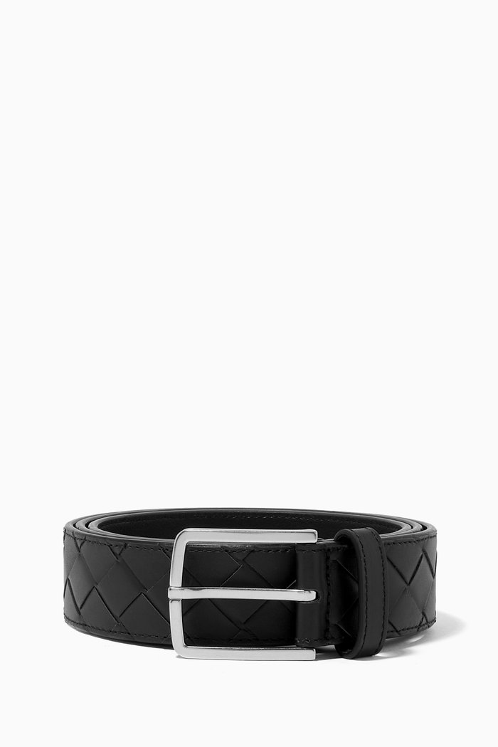 

Belt in Intrecciato Calfskin, 35mm, Black