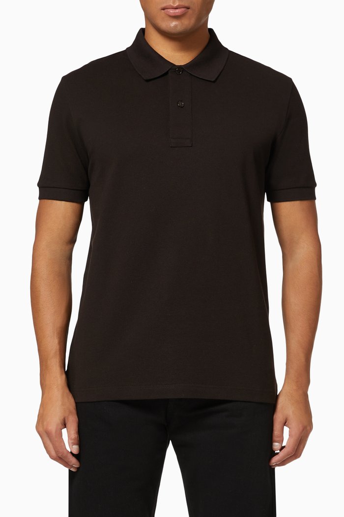 

Cotton Piquet Polo, Brown