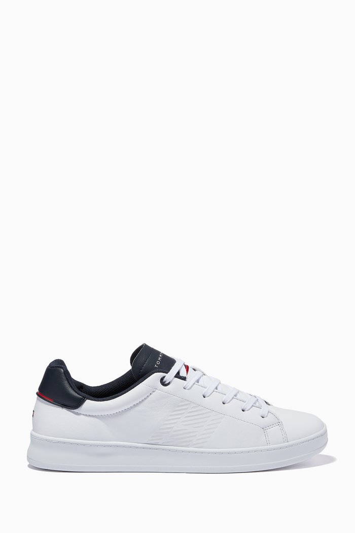 

Retro Tennis Trainers in Leather, White