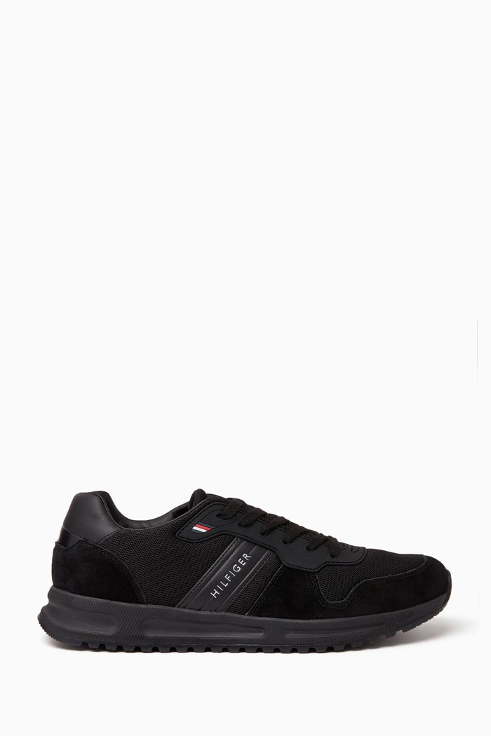

Modern Trainers in Suede & Mesh, Black
