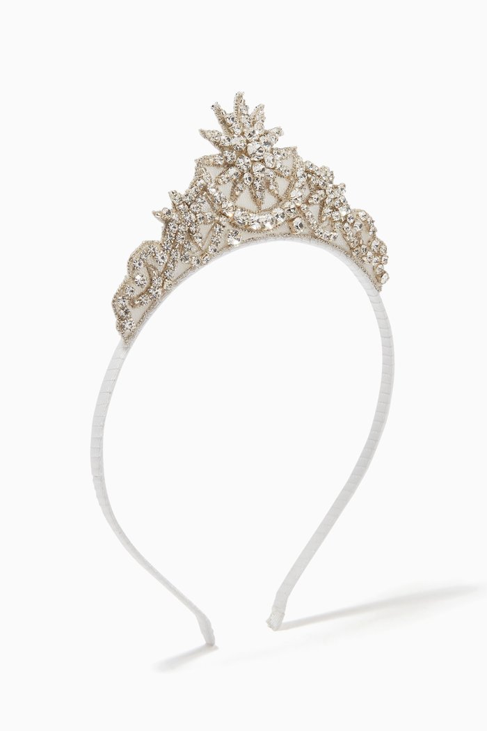 

London Crystal-Embellished Tiara, Silver