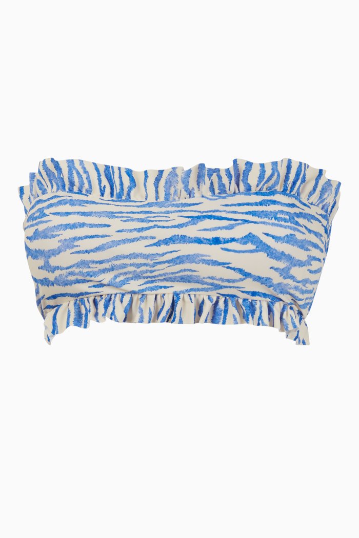 Iris Bikini Top, Blue