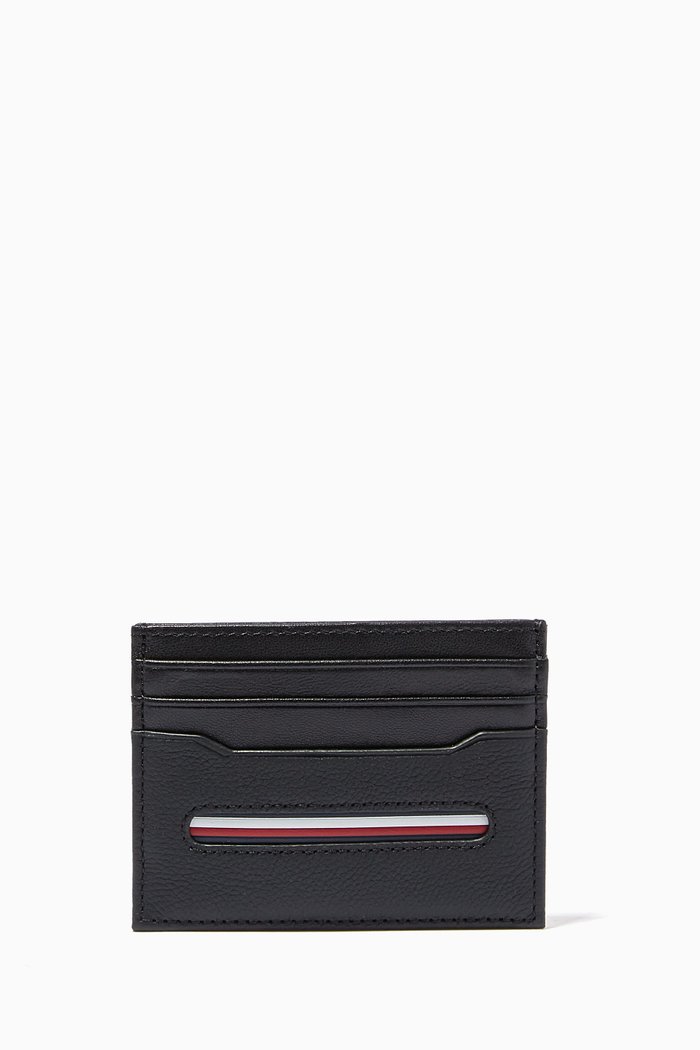 

Downtown Card Holder in Grainy Leather, Blue
