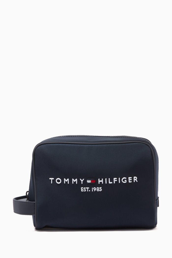 Established Logo Wash Bag, Blue