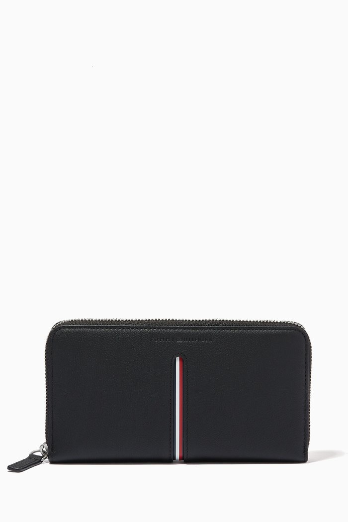 

Downtown Wallet in Grainy Leather, Blue