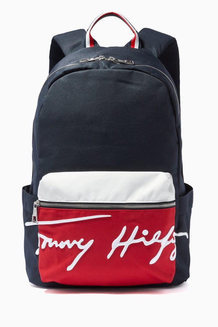 

Signature Colour-Blocked Backpack, Blue