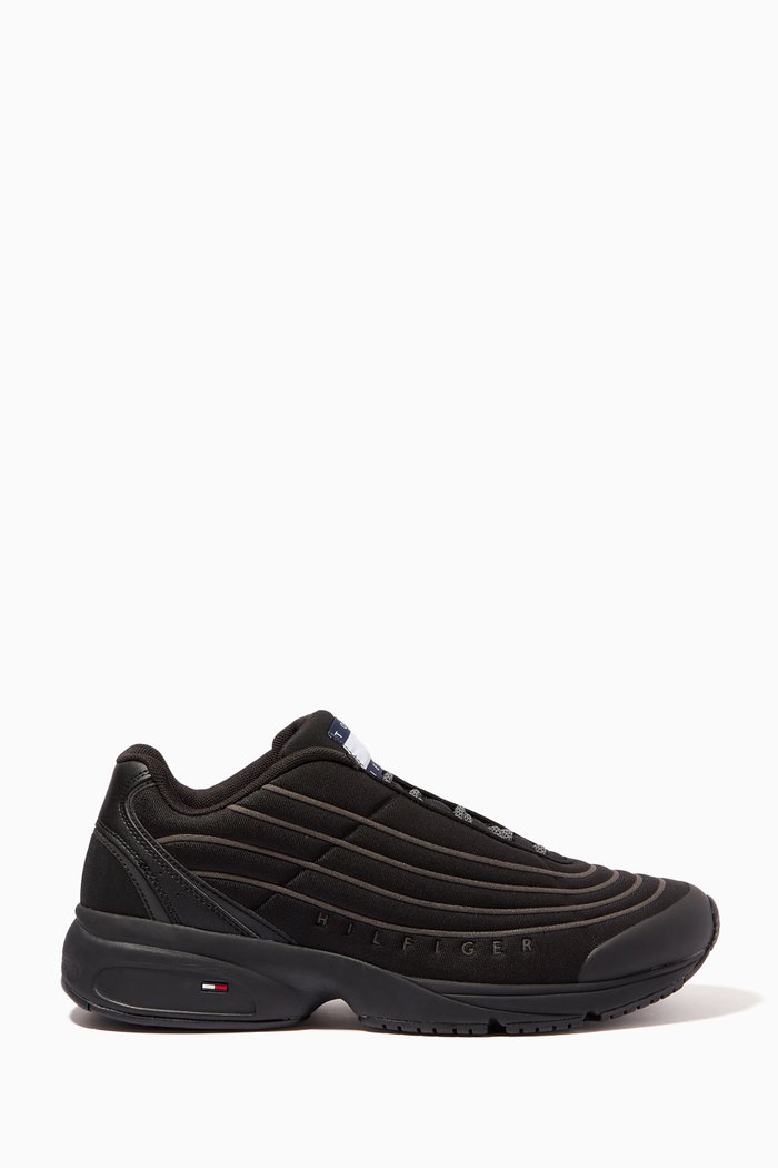 

Heritage Reflective Sneakers in Fabric, Black