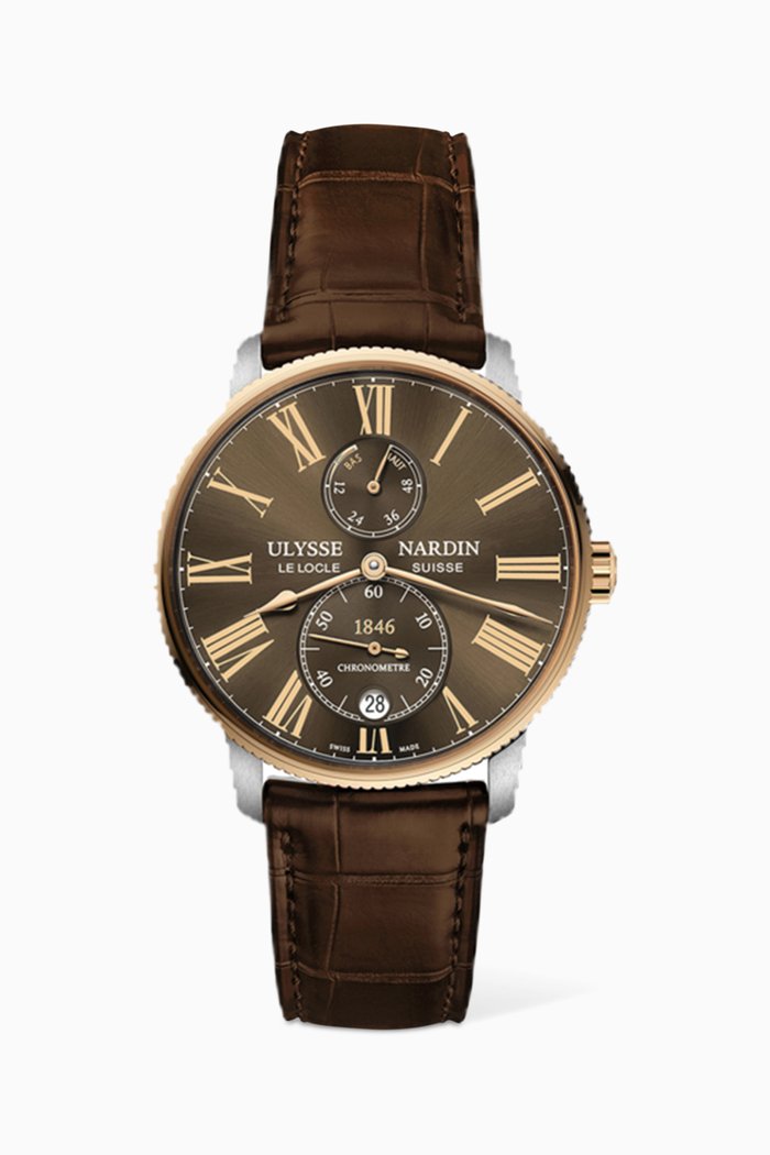 

Limited Edition Marine Chronometer Torpilleur Watch, 42mm, Brown