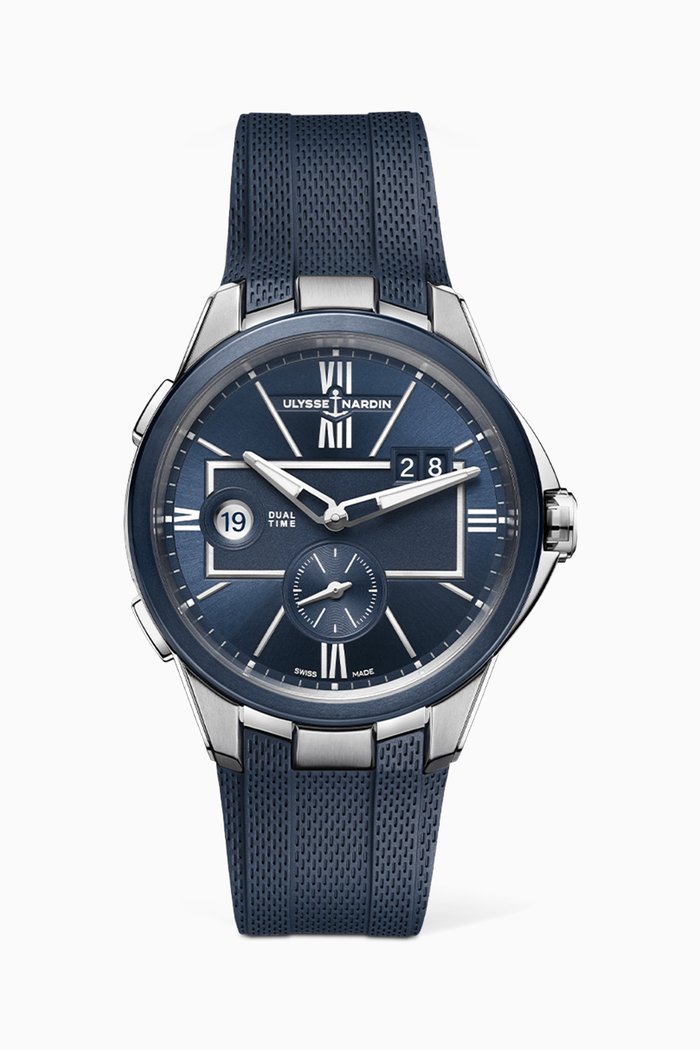 

Executive Dual Time Watch, 42mm, Blue